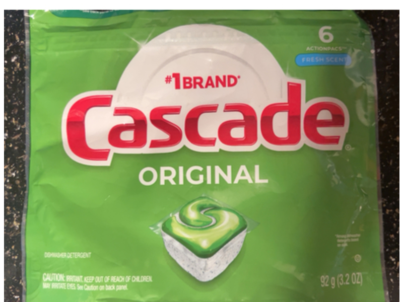 Cascade Original Dishwasher Detergent Pacs, Fresh Scent, 3.2 oz/92 g, 6 Count