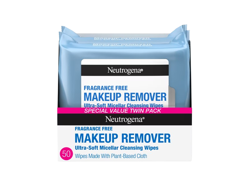 Neutrogena Makeup Remover Ultra-Soft Micellar Cleansing Wipes, 50 Count