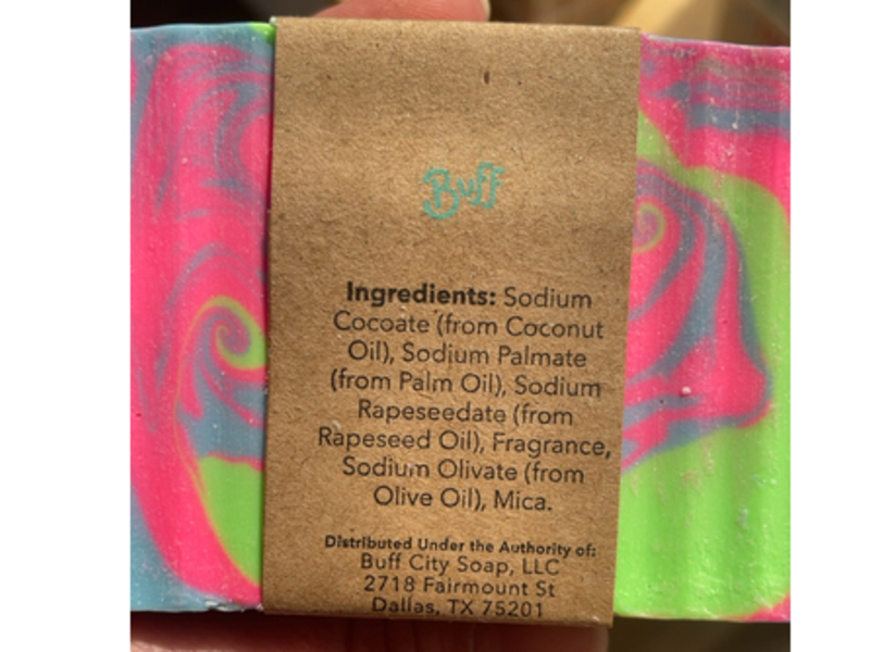 Buff City Soap Bar Soap, Sour Candies, 5.5 oz/156 g