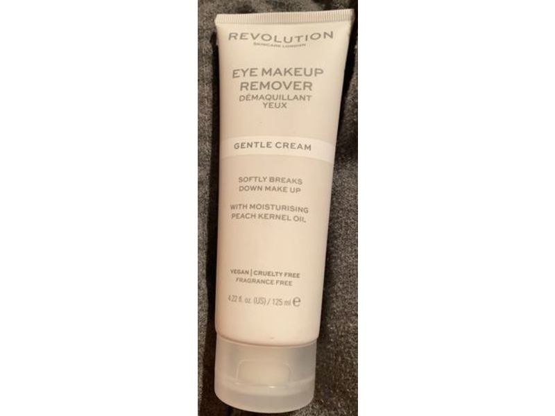 Revolution Skincare London Eye Makeup Remover, Gentle Cream, Moisturising Peach Kernel Oil, 4.22 fl oz/125 mL