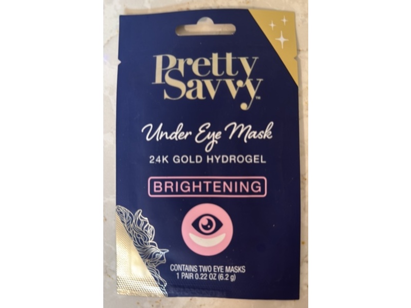 Pretty Savvy Under Eye Mask, Brightening, 0.22 oz/6.2 g, 1 Pair