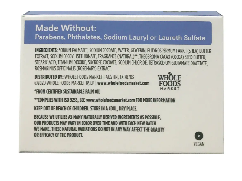 365 Whole Foods Market Moisturizing Bar, Lightly Scented, 4 oz/113 g