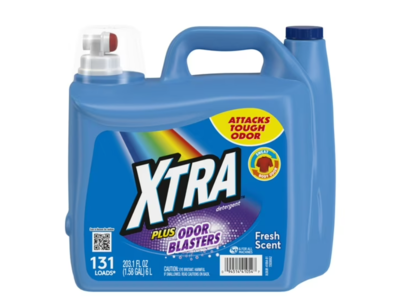 Xtra Plus Odor Blasters Laundry Detergent, Fresh Scent, 131 Loads, 203.1 fl oz/6 L
