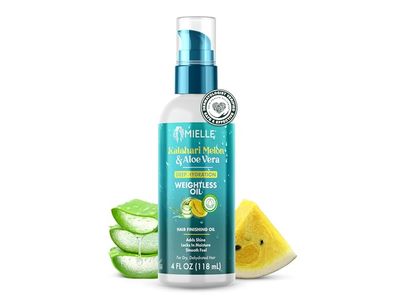 Mielle Hair Finishing Oil, Kalahari Melon & Aloe Vera, 4 fl oz/118 mL