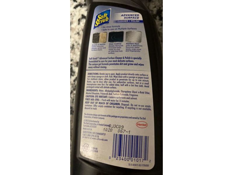 Soft Scrub, Advanced Surface Cleaner + Polish, 20 fl oz/591 mL