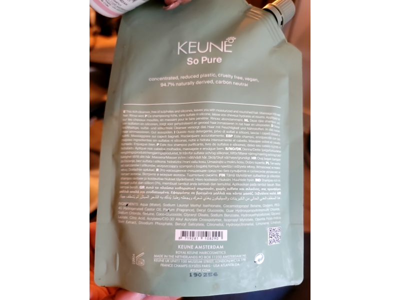 Keune So Pure Concentrated Shampoo, 13.5 fl oz/400 mL