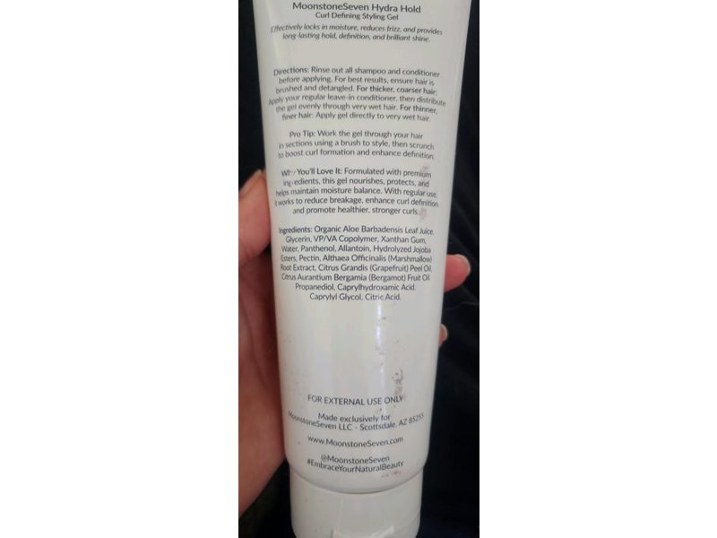 MoonstoneSeven Hydra Hold Curl Defining Styling Gel, 8 fl oz/237 mL