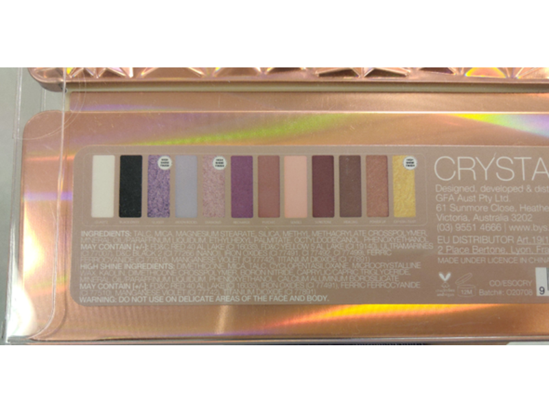BYS Crystal Eyeshadow Palette, 0.42 oz / 12 g