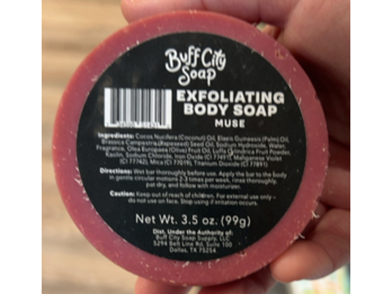 Buff City Soap Exfoliating Body Soap, Muse, 3.5 oz/99 g