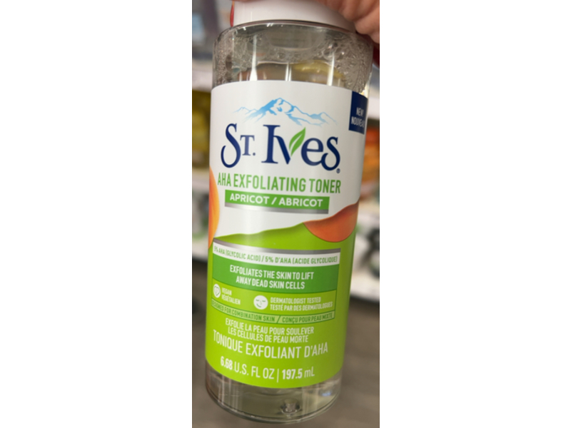 St. Ives Apricot AHA Exfoliating Toner, 6.68 fl oz/197.5 mL