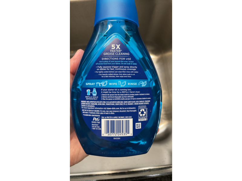 Dawn Ultra Platinum Power Wash Dish Spray, Lemon Scent, 16 fl oz/473 mL