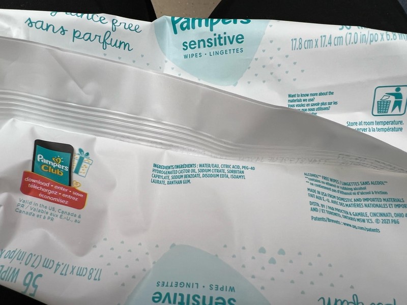 Pampers sensitive 2024 wipes ewg