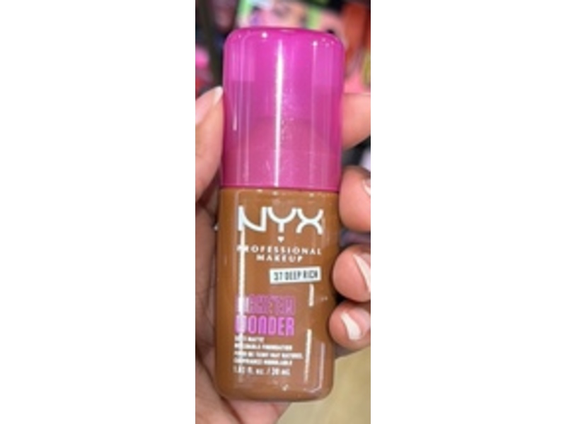 NYX Professional Makeup Make 'Em Wonder Soft Matte Buildable Foundation, 37 Deep Rich, 1.01 fl oz/30 mL