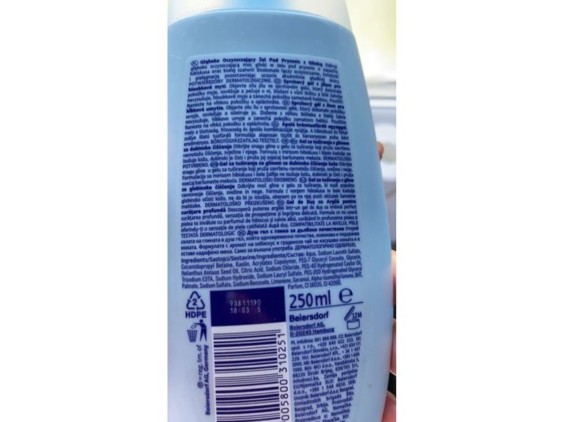 Nivea Deep Cleansing Shower, Clay Fresh, Hibiscus & White Sage, 8.4 oz/250 mL