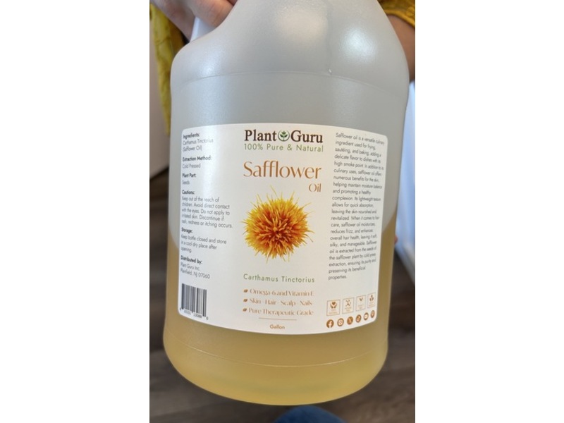 Plant Guru Safflower Oil, 1 Gallon