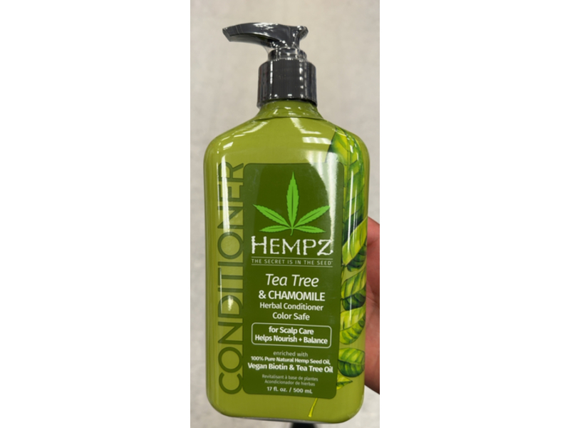 Hempz Herbal Conditioner, Tea Tree & Chamomile, 17 fl oz/500 mL