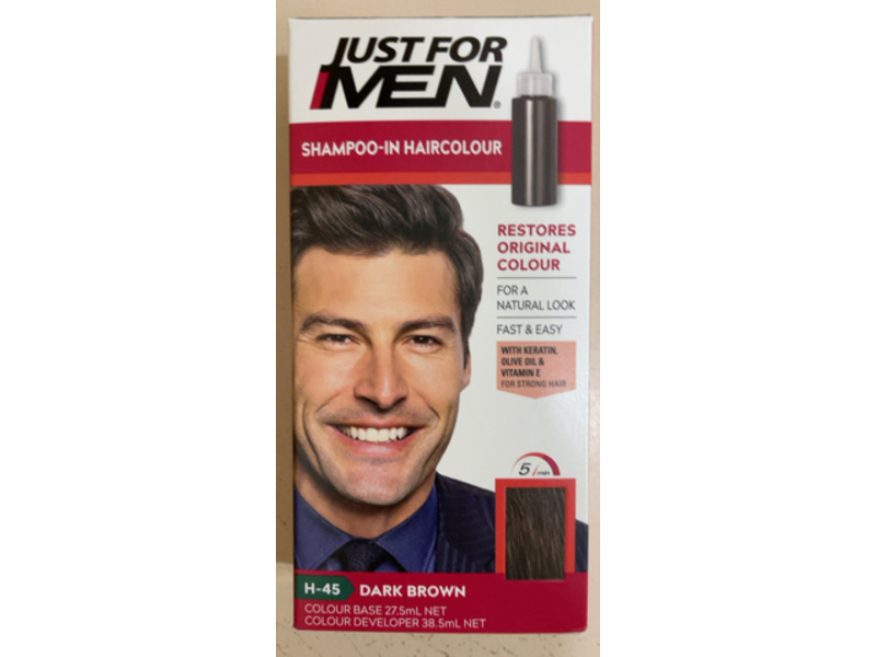 Just for Men Shampoo In Hair Colour, h-45 Dark Brown, 27.5 mL