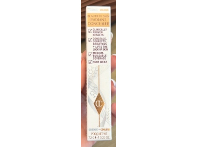 Charlotte Tilbury Beautiful Skin Radiant Concealer, 7.5 Medium, 0.25 oz/7.2 g