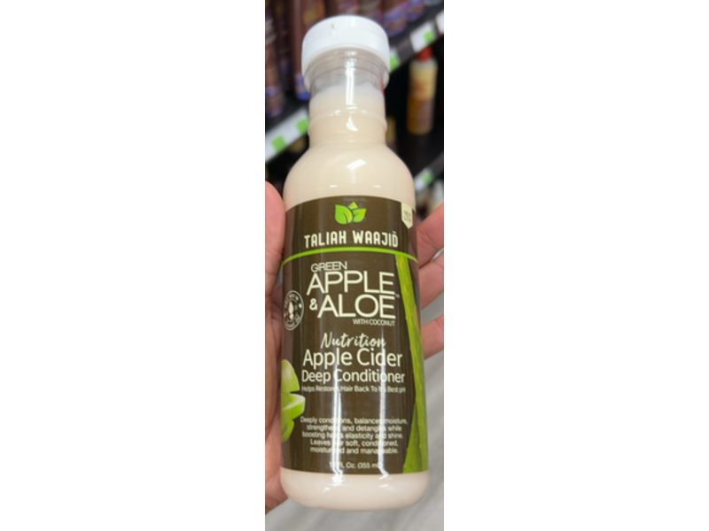 Taliah Waajid Nutrition Apple Cider Deep Conditioner, Green Apple & Aloe With Coconut, 12 fl oz/355 mL