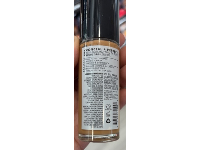 Milani Conceal + Perfect 2-In-1 Foundation + Concealer, 09A Natural Tan, 1 fl oz/30 mL