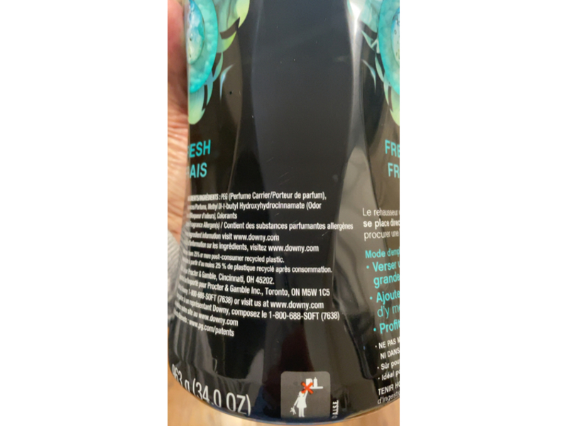 Downy Un Stopables In-Wash Scent Booster, Fresh, 34 oz/936 g