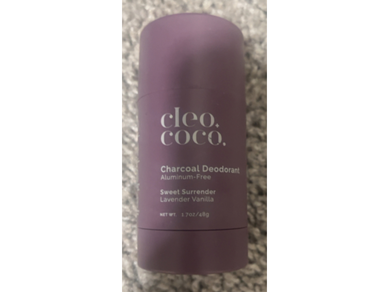 Cleo + Coco Charcoal Deodorant, Lavender Vanilla, 1.7 oz/48 g