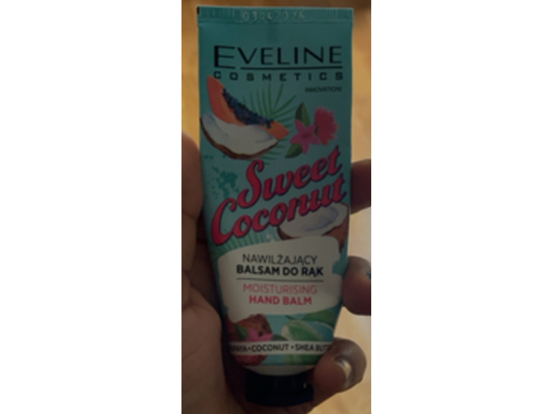 Eveline Moisturizing Hand Balm, Sweet Coconut, 1.76 fl oz/50 mL