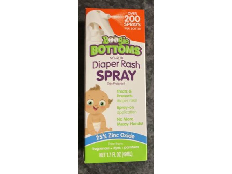 Boogie Bottoms Diaper Rash Spray, 1.7 fl oz/49 mL