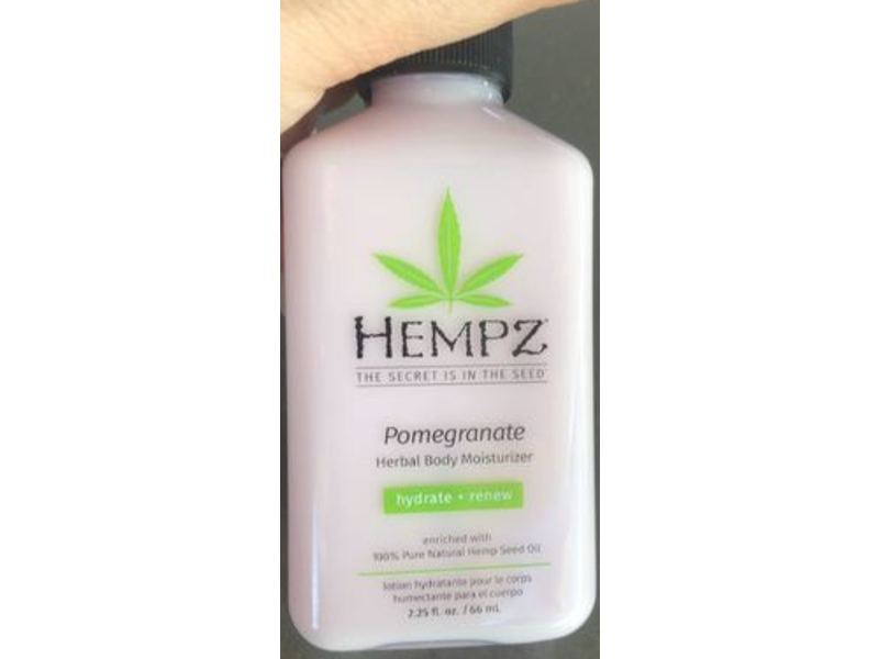 Hempz Herbal Body Moisturizer, Pomegranate, Hydrate + Renew, 2.25 fl oz/66 mL