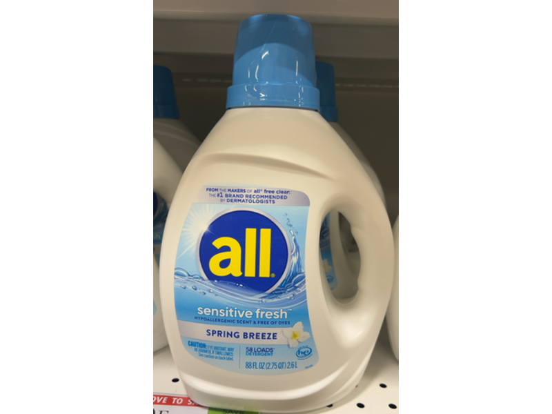 All Laundry Detergent, Spring Breeze, 58 Loads, 88 fl oz/2.6 L