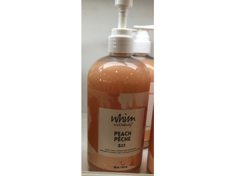 Ulta beauty Whim Peach 3 In 1 Body Wash, Bubble Bath & Shampoo, 24 fl oz/730 mL