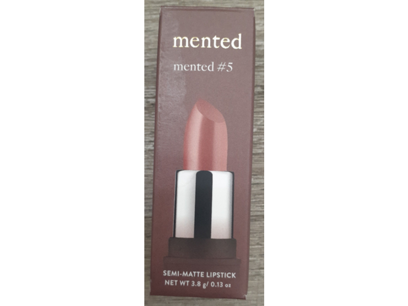 Mented Cosmetics Semi-Matte Lipstick, Mented #5, 0.13 oz/3.8 g