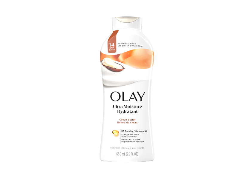 Olay Ultra Moisture Body Wash, Cocoa Butter, B3 Complex, 22 fl oz/650 mL