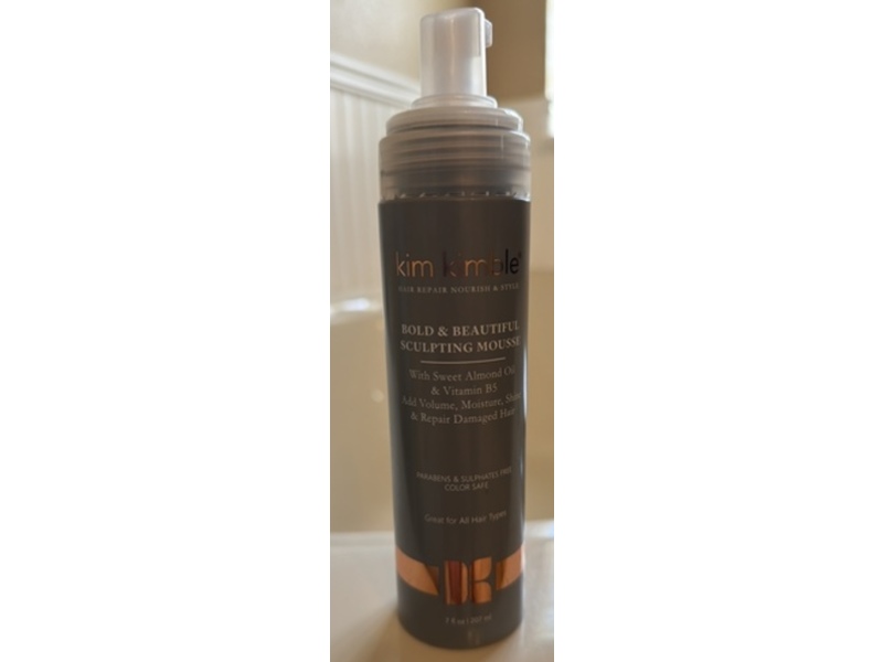 Kim Kimble Bold & Beautiful Sculpting Mousse, Sweet Almond Oil & Vitamin B5, 7 fl oz/207 mL