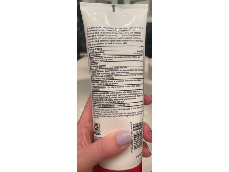 Walgreens Eczema Relief Body Cream, 8 oz/226 g