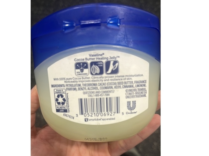 Vaseline Rich Moisturizing Healing Jelly, Cocoa Butter, 7.5 oz/212 g