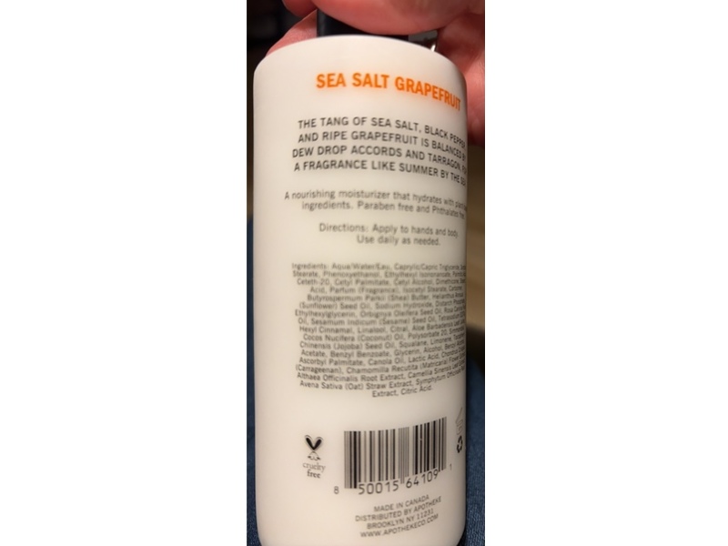 Brooklyn Apotheke Lotion, Sea Salt Grapefruit, 10 fl oz/300 mL