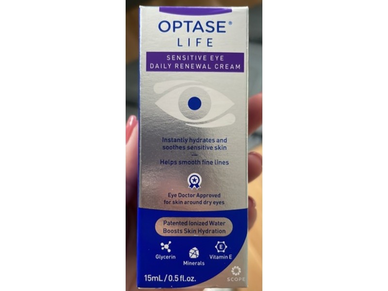 Optase Life Sensitive Eye Daily Renewal Cream, 0.5 fl oz/15 mL