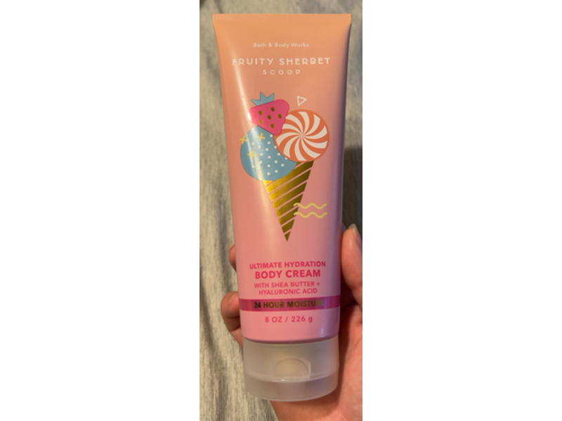 Bath & Body Works Ultimate Hydration Body Cream, Fruity Sherbet Scoop, 8 oz/226 g, Pack Of 2