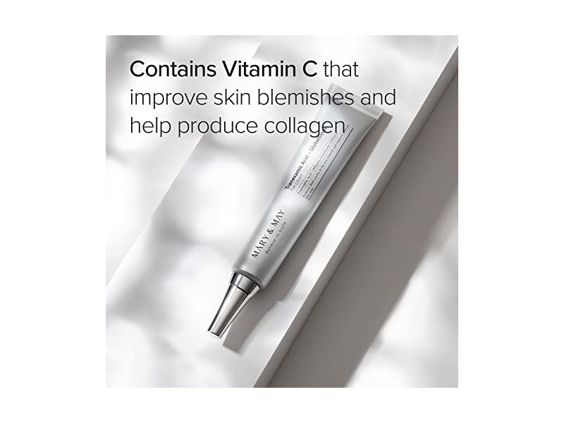 Mary & May Tranexamic Acid + Glutathione Eye Cream, Tranexamic Acid 1.05 Fl Oz / 30ml