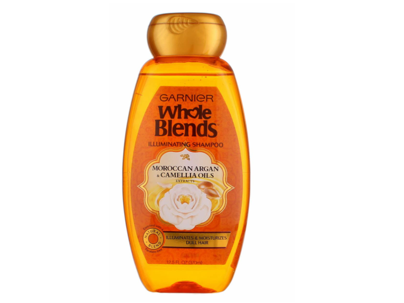 Garnier Whole Blends Illuminating Shampoo, Moroccan Argan & Camellia Oils Extract, 12.5 fl oz/370 mL, Pack Of 3