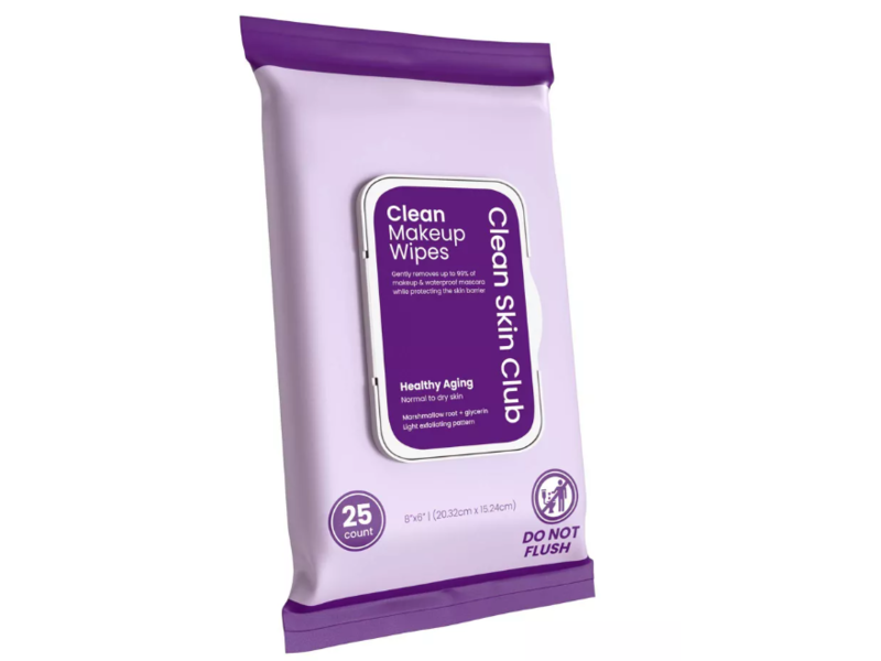 Clean Skin Club Clean Makeup Wipes, Healthy Aging, 25 Count
