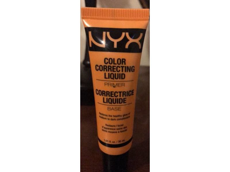 NYX Professional Makeup Color Correcting Liquid Primer, Peach, 1 fl oz/30 mL