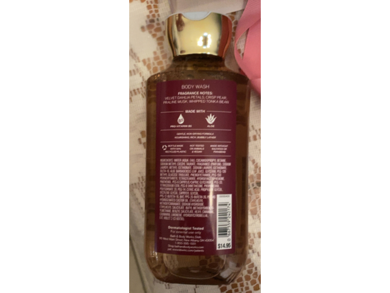 Bath & Body Works Dahlia Body Wash, Pro-Vitamin B5 + Aloe, 10 fl oz/295 mL