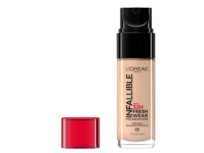 L'Oreal Paris Infallible Up To 32H Fresh Wear Foundation, 435 Rose Vanilla, SPF 25, 1 fl oz/30 mL