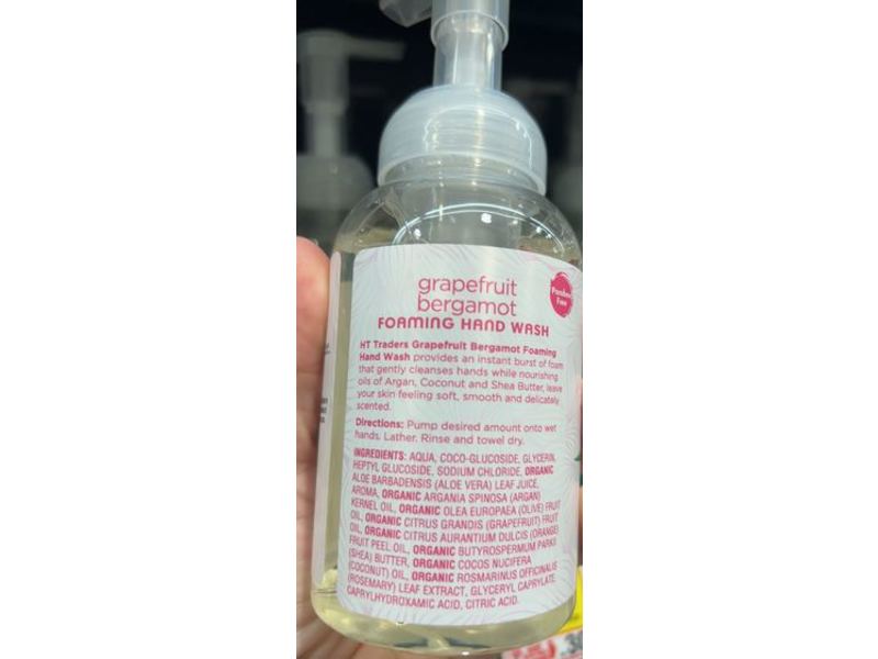 HT Traders Foaming Hand Wash, Grapefruit Bergamot, 8 fl oz/237 mL