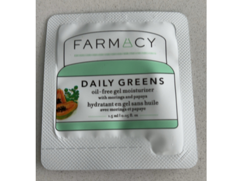Farmacy Daily Greens Oil-Free Gel Moisturizer, Moringa & Papaya, 0.05 fl oz/1.5 mL
