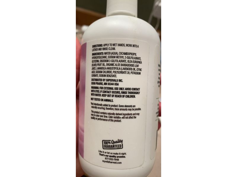 Wild Harvest Liquid Hand Soap, Lavender, 12.5 fl oz/370 mL