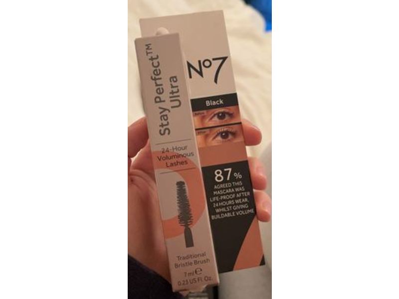 No7 Stay Perfect Ultra Bristle Brush, Black, 0.25 fl oz/7 mL