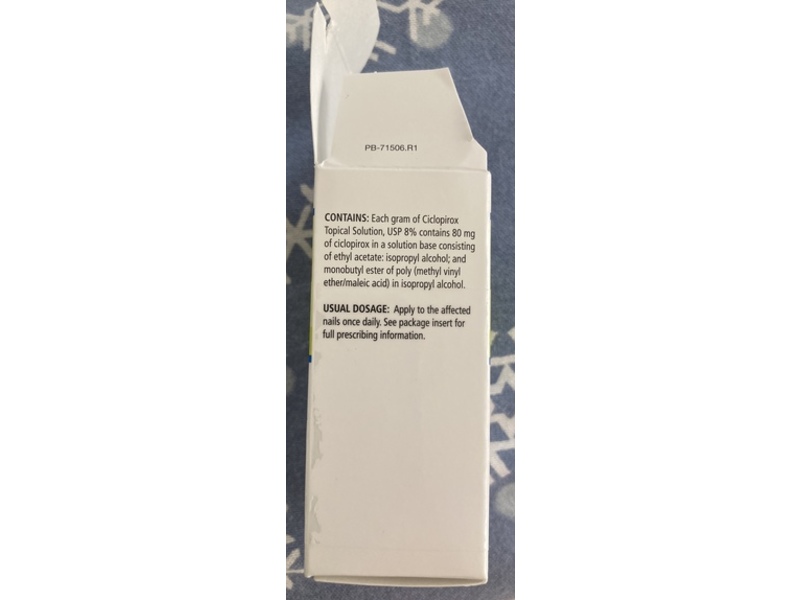 Ciclopirox Topical Solution 8%, 6.6 mL, Acella Pharmaceuticals (Rx)